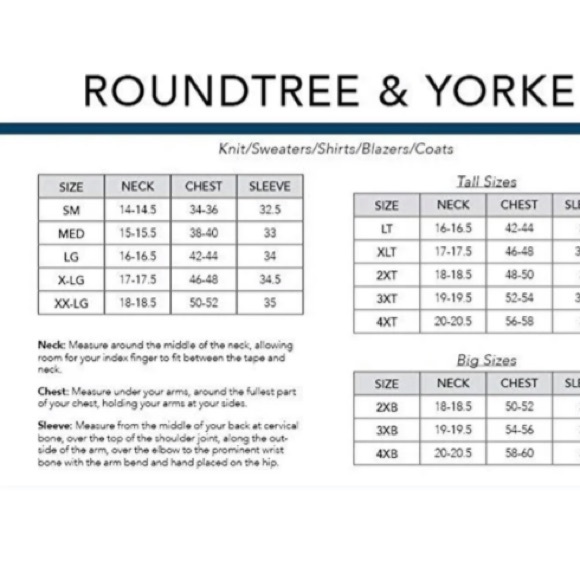 NWT Men’s Roundtree & Yorke Size Large - Picture 9 of 9